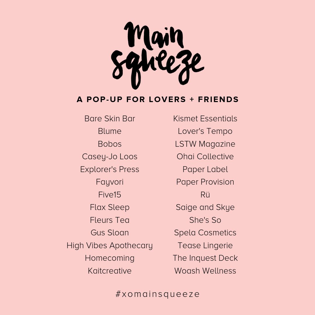Little Mountain Shop presents Main Squeeze: A Pop-Up for Lovers + Friends  💕 Feb 1-18  💕 mailchi.mp/e4cf69131bf2/m…