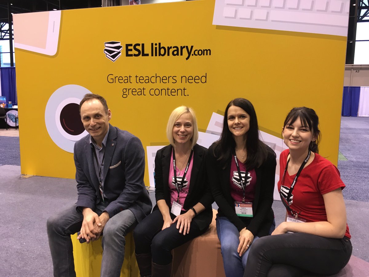 ElliiLearning's tweet photo. #FlashbackFriday to #TESOL18 (Ben, Tara, Tanya, Taylor) Not long now until #TESOL19 in Atlanta. Who's going to be there? https://t.co/o5NCOMeGOP