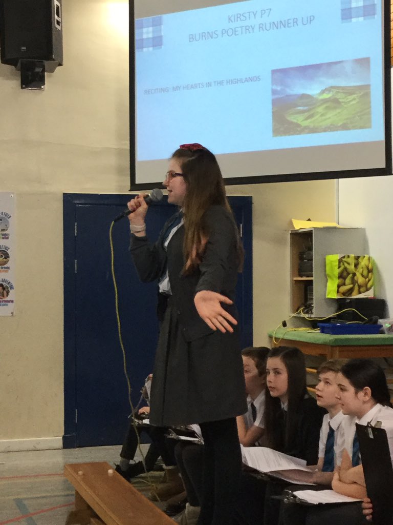 Barsail_Primary's tweet photo. Well done to our P7 Burns Competition runner up, Kirsty McKay with her fantastic performance of ‘My Heart is in the Highlands’. 👏👏👏 #scots #burns #barsail #renfrewshire https://t.co/7XZoKlOl03