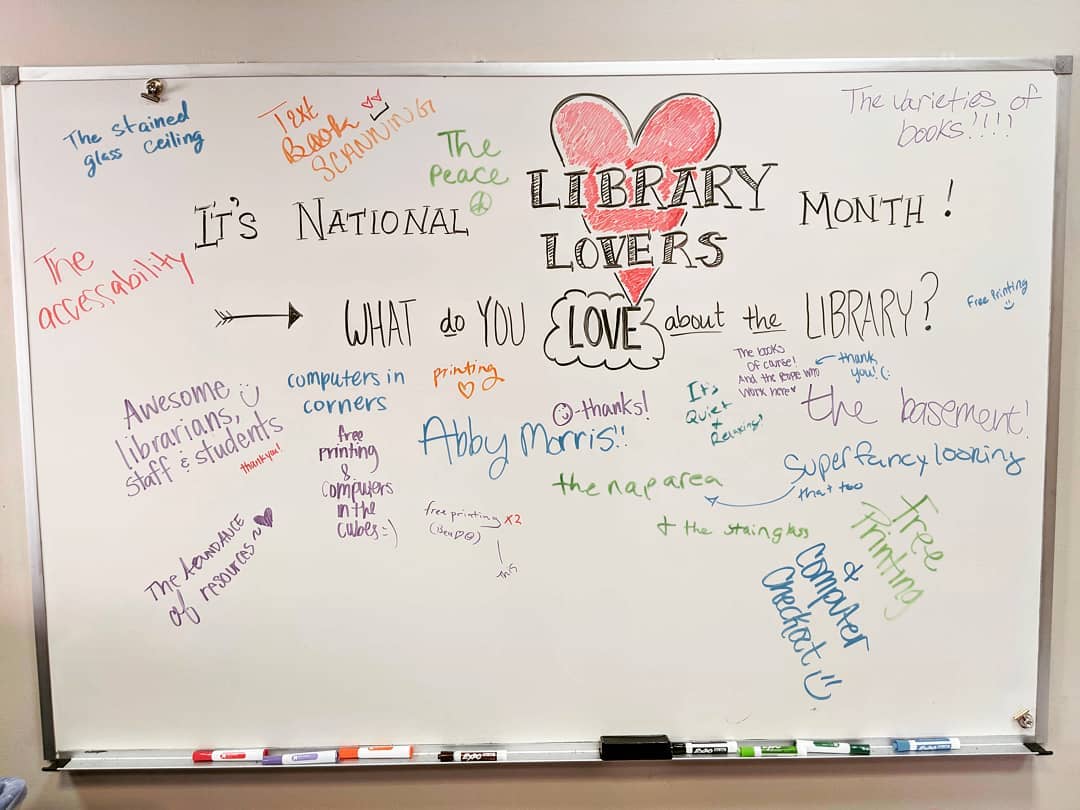 It's #NationalLibraryLoversMonth and we wanted to ask what y'all loved about Blagg-Huey Library! Here's what you said! 💕❤️