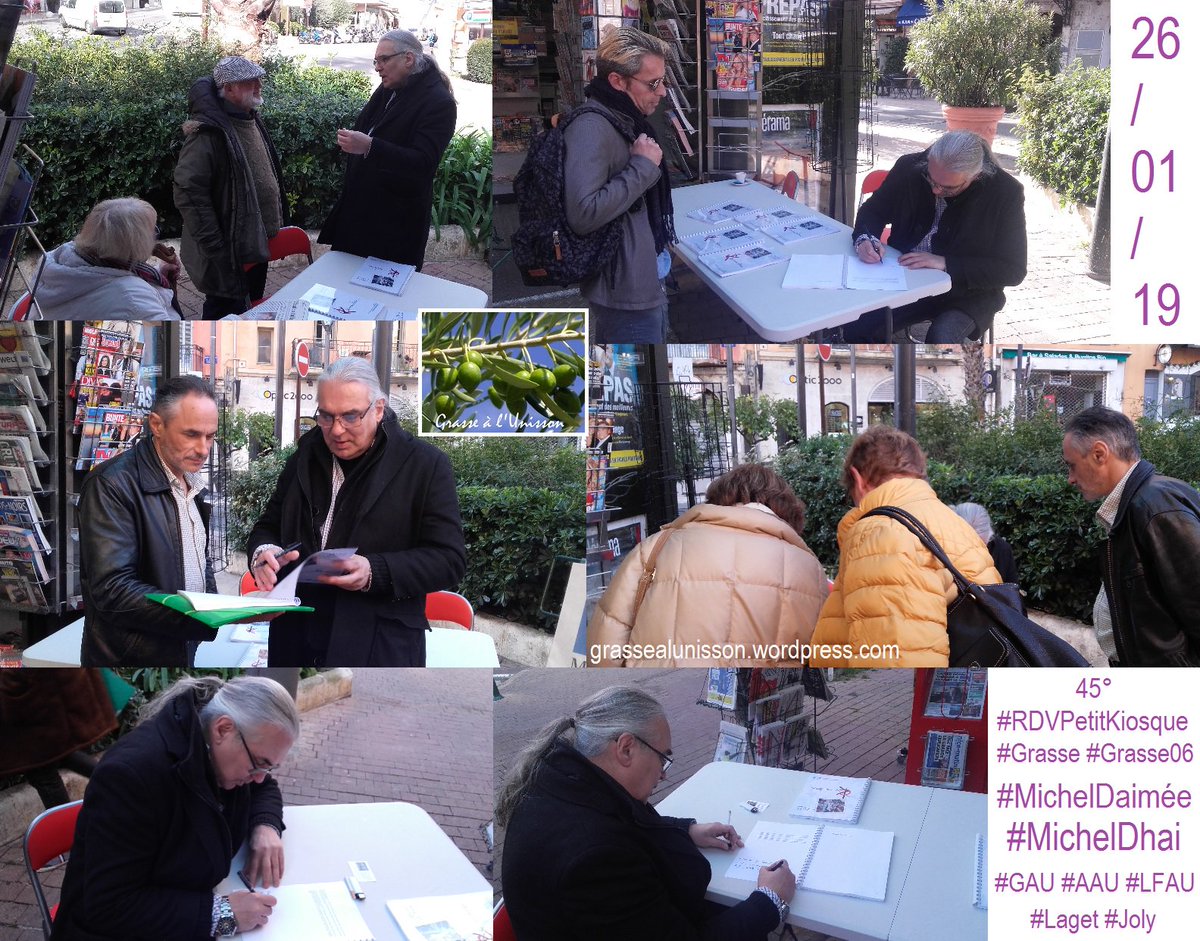 grassealunisson's tweet photo. 45° #RDVPetitKiosque (26/01/19) avec Michel #Dhai (#Daimée), le 46° aura lieu le Samedi 9 Février 2019 avec Madeleine-Marie #Davaine de 9h30 à 16h00 non stop au Petit Kiosque, 1 Place Maximin Isnard 😎 https://t.co/cH72e2PyFJ