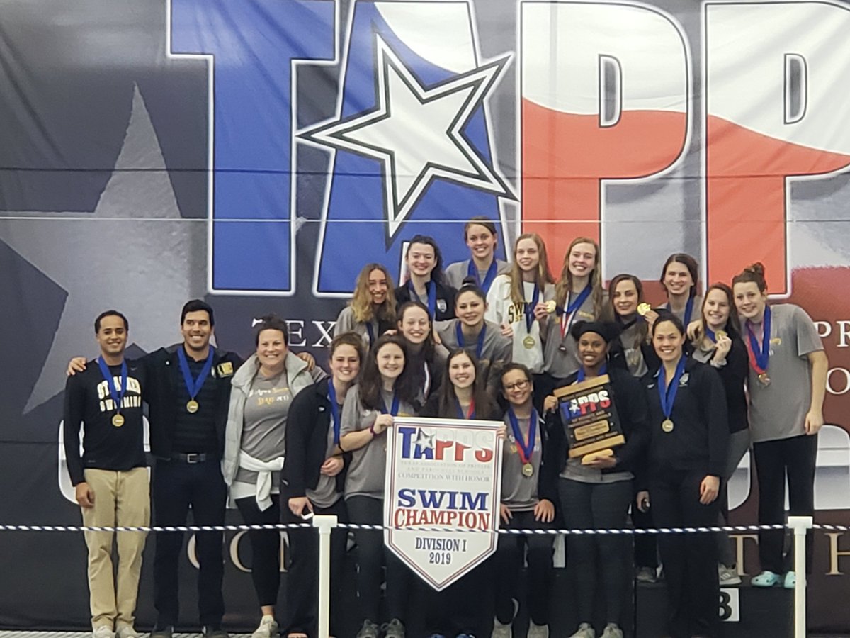 Congratulations to St
 Agnes Academy on their Division I TAPPS State Swim Championship win! @TAPPSbiz_Swim