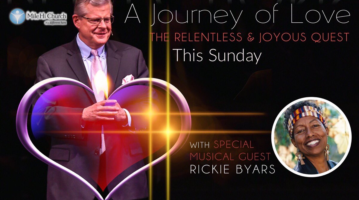 RickieByars's tweet photo. Join me Sunday at @milehichurch in Colorado where I will be performing as part of Dr. Roger Teel’s special series reflecting on his 42 years in the ministry.
Watch Live at 10 a.m. on the Mile Hi Church Facebook Page.
#RickieByars #Reflections
#AJourneyOfLove #TimeToFlyTour https://t.co/f4Qknu5TPZ