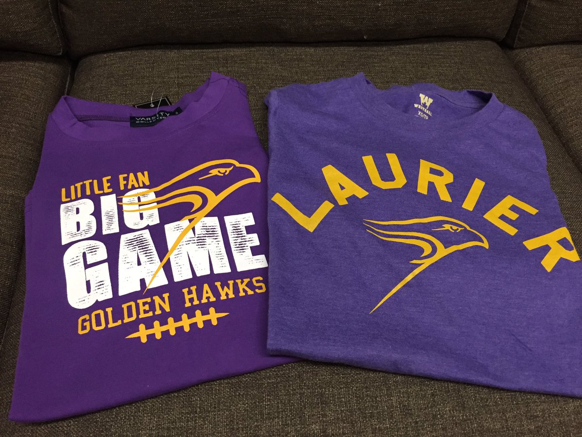 Stocking up on new #Laurier gear for my growing Golden Hawks at home! Great deals @wlubookstore today!