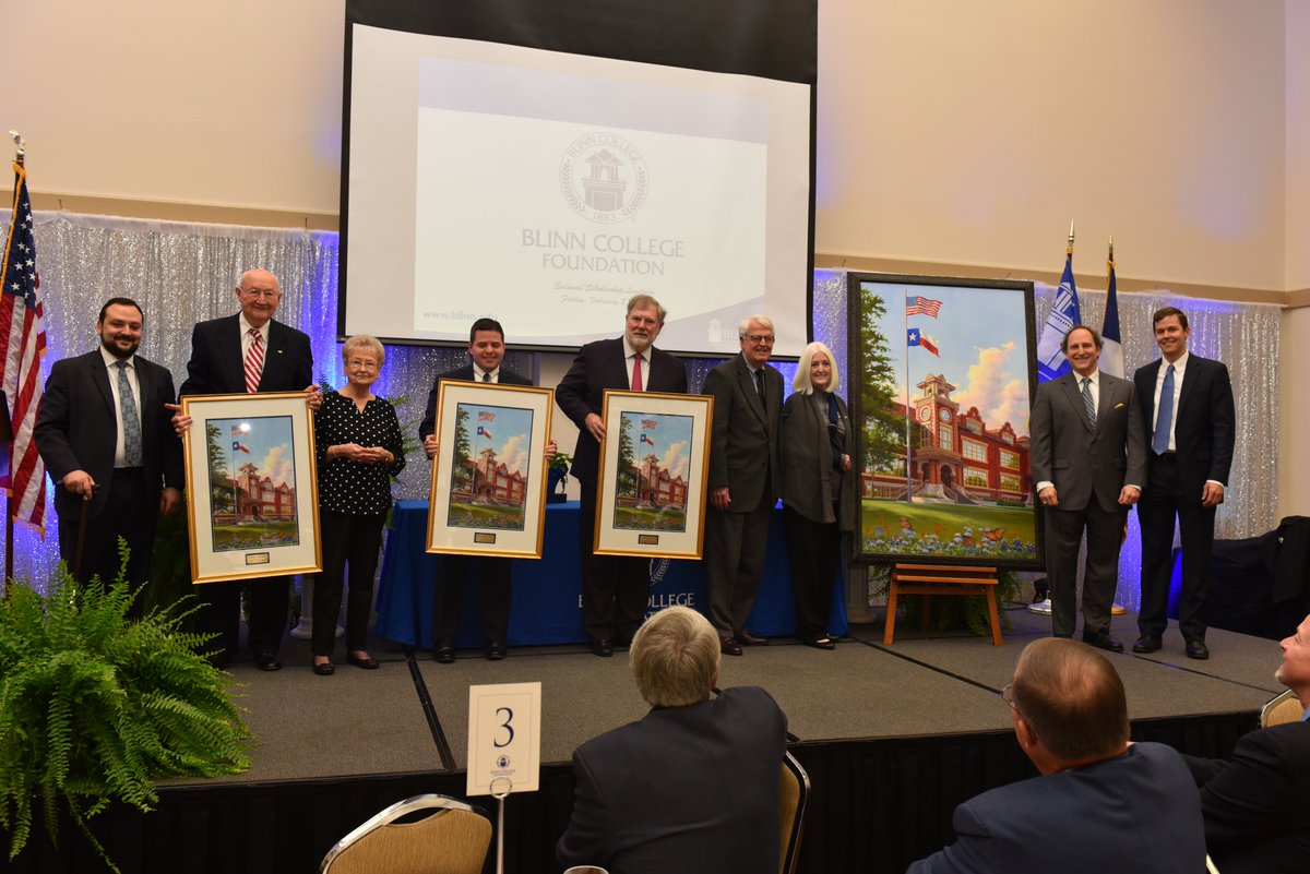 An amazing moment today as we unveiled <a href="/BenjaminKnox/">Benjamin Knox '90</a>'s latest masterpiece at today's <a href="/BlinnCollege/">Blinn College District</a> Endowed Scholarship Luncheon. This incredible painting of Old Main will hang in the Student Center Banquet Room for students, guests, and alumni to enjoy for generations to come.