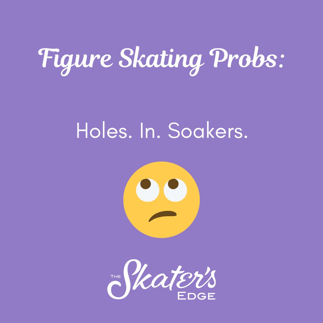 SkatersEdge_'s tweet photo. #FigureProbsFriday⠀
⠀
"Holes. In. Soakers. 🙄"⠀
⠀
You know the struggle! That's why getting the right size soaker for your skates, or getting a pair with reinforced heels and toes are so important to combat the poking toepicks and blade tails!! We can help! 😎 https://t.co/X7KcNRZUdV