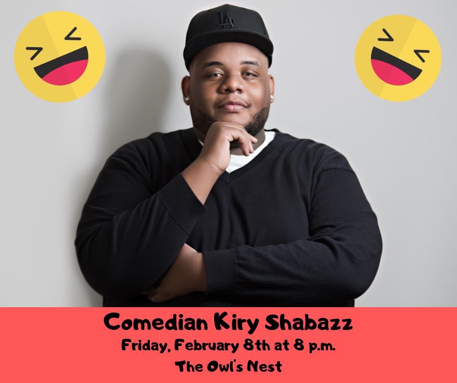 WSUCAB's tweet photo. Kiry Shabazz @ 8:00 in the Owls Nest!! https://t.co/iBivk0AptT