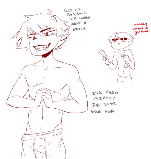 askredromantic's tweet photo. Anon: i'd love to get spitraosted by you and Dave
#askredromantic #homestuck #karkatvantas #davestrider #davekat #nsfw https://t.co/B0N1d9APcG