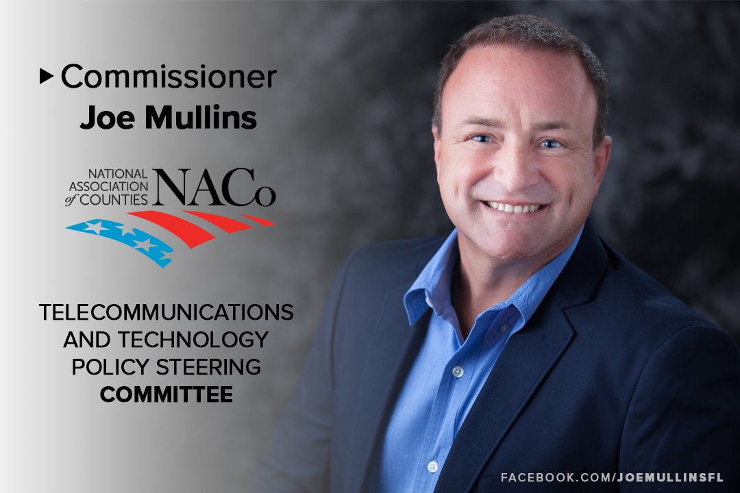 JoeMullinsFL's tweet photo. It is a great honor to be nominated and newly appointed to this important @NACoTweets committee. I look forward to serving our #Flagler residents at the national level. We are trying to bring fiber to our area, which will attract high-paying jobs. #FocusedOnFlagler https://t.co/QKYWox0tla