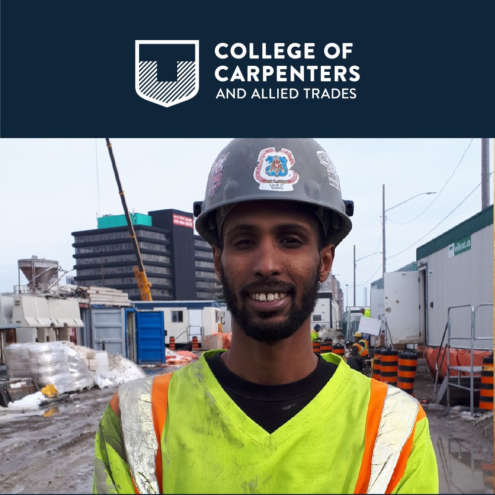 the_ccat's tweet photo. Abdi, began his General Carpentry apprenticeship through the #Formwork Course. He is now a second term apprentice and is working steadily for Structform. Want to advance your career like Abdi? Visit https://t.co/SewSd7qQdg
#Toronto #apprentice #apprenticeship #formworklife https://t.co/ZkZ6ztzdfn