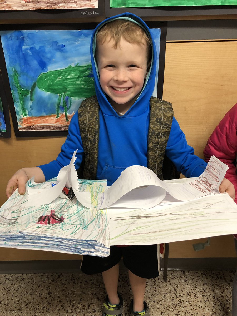 Love what the kids come up with during free choice time.  He made a tent and a playground for his origami bird. <a href="/BrownsvilleES/">BrownsvilleES</a>