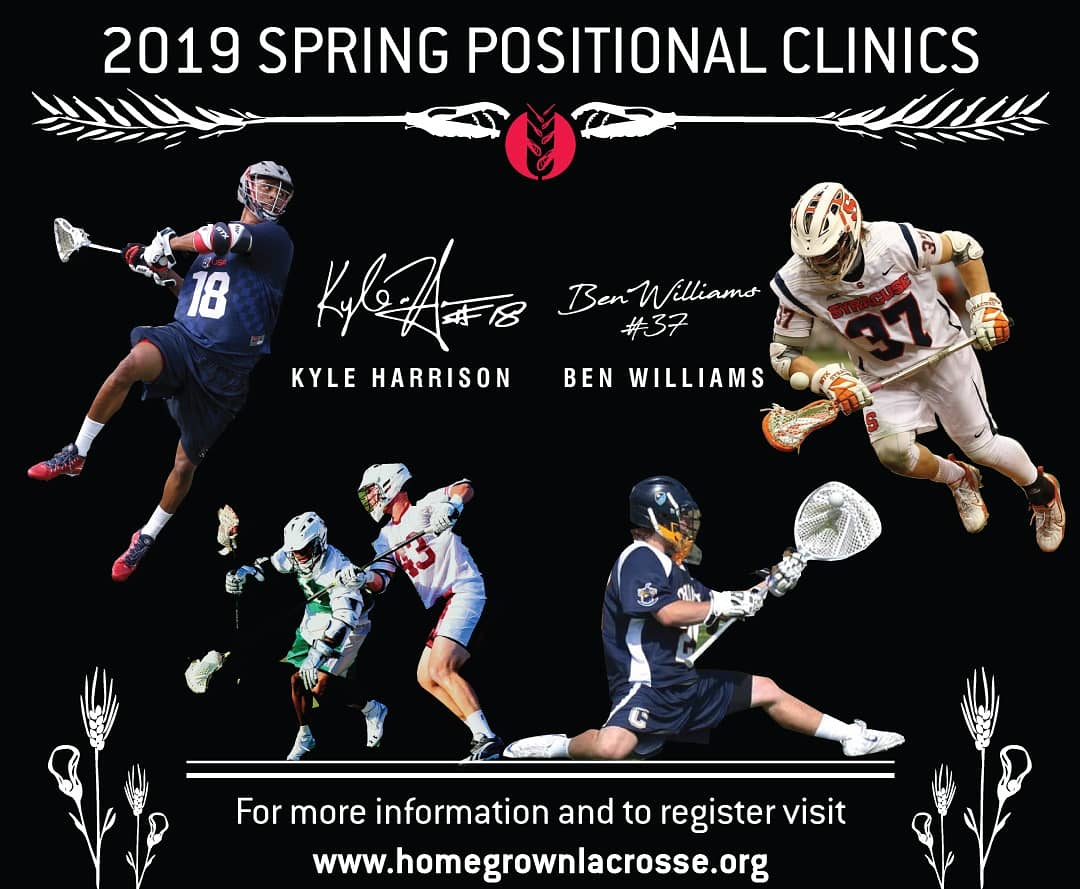 homegrownlax's tweet photo. Spring positional clinics are live! Offense, defense, face-offs, or between the pipes, it’s time to tune up your game! @KyleHarrison18 and @bwilliams_37 headline this year's lineup, check out more @ https://t.co/owhVEdzXku
#GoalieDay #FaceOffClinic #ScorpionSeries #SniperSeries https://t.co/ViIzrVif2o