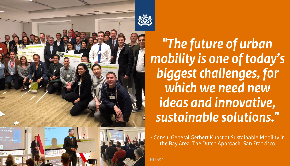 This week we hosted “Sustainable Mobility in the Bay Area: the Dutch approach”. Great to see new Dutch-American partnerships being established between different organizations to address #ClimateAction goals. We look forward to continue working with California to reach these goals