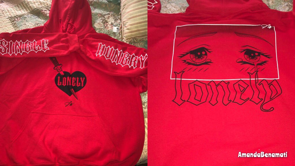 Bruhitsamanda00's tweet photo. Got my Jake Paul Valentine’s Day Hoodie!❤️ Excited to wear it❣️ It says “Single,Lonely,Hungry” that is definitely going to be me on Valentine’s Day😬😂 @jakepaul #jakepaul #jakepaulmerch #jakepauler https://t.co/VNpklTNiIz