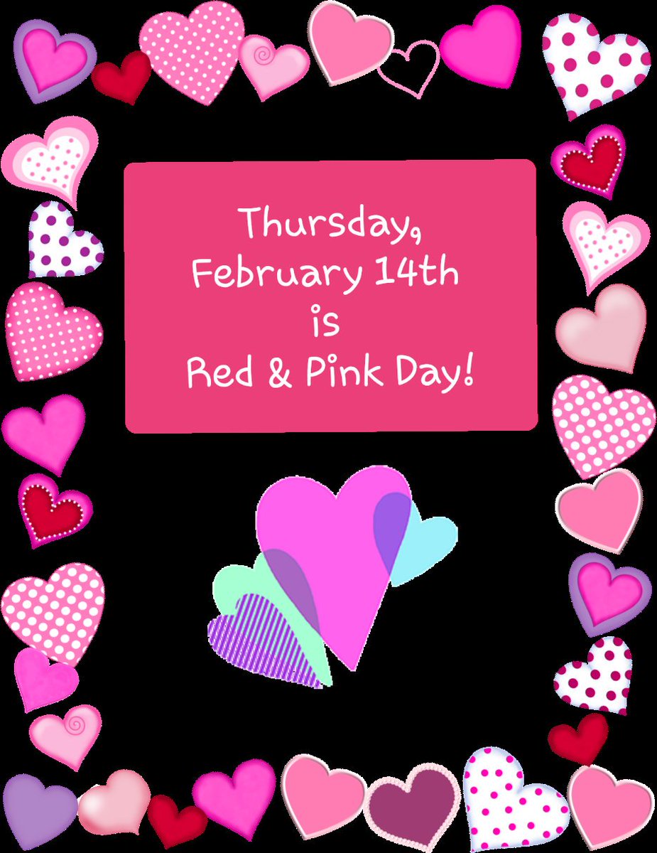 rlstudentcounci's tweet photo. Thursday,  February 14th is Red &amp; Pink day! Show your Valentine's Day spirit!❤💖 https://t.co/ScYTIkh06Y