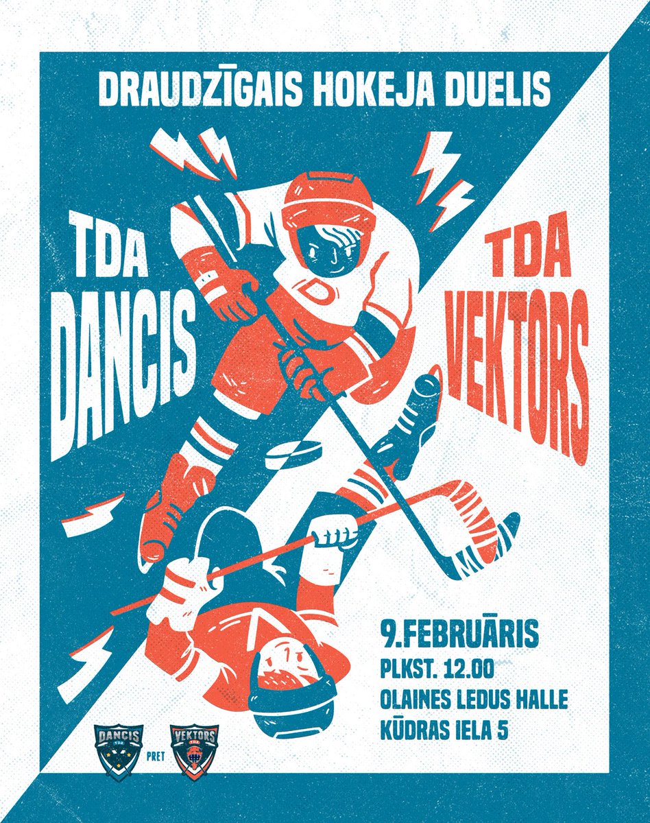 Jau pēc nepilnām 12h "Dancis" pret <a href="/Vektors/">Vektors</a> , <a href="/universitatelv/">Latvijas Universitāte</a> pret <a href="/RTU_LV/">RTU</a> draudzīgajā hokeja duelī uz Olaines "karstā ledus"! #Nāc un atbalsti savējos!
Priecāsimies redzēt visus, kam hokejs vienmēr sirdīs.
#draudzīgaisduelis #DancisvsVektors
facebook.com/events/2923304…
