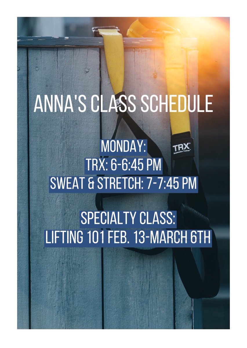 JSU_URec's tweet photo. Happy #FeatureFriday! We are highlighting Anna Rouse who teaches our new specialty class starting next week Lifting 101 from 6-7pm! ๐๐ผโโ๏ธ
.
.
Her favorite class is Sweat and Stretch because of how stress-relieving and fun it is! URec is lucky to have you, Anna! #RFCplacetobe https://t.co/7Ex0Dc1PbG