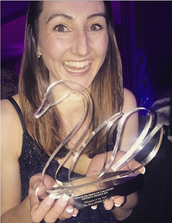 TheMinSTEMUK's tweet photo. I am absolutely delighted to accept tonight’s award from @102TouchFM  #PrideofStratford as Educator Of The Year. There are so many fantastic educators out there - this is for you all. https://t.co/mkjEmAz0hR