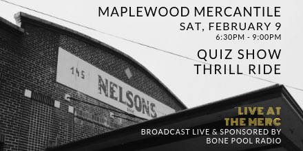 We’re at it again Sat night (Feb 9) in Maplewood, NJ!! Doors at 6:30pm. Bands at 7 & 8pm. Free event (21+). Great venue. 🔥 live music! Don’t miss it!! More info: bit.ly/TheMERC 🎸 #jerseybands #njlivemusic #maplewood
