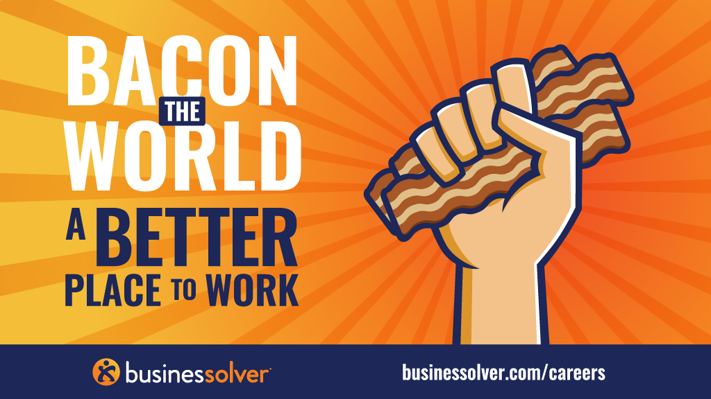 businessolver's tweet photo. Grab your bacon and hit the dance floor! We can’t wait to get our dance on and our bacon on at the @BRBaconFest! Don’t miss it. #BaconSolver #OhBacon https://t.co/8iVQvE3xsD