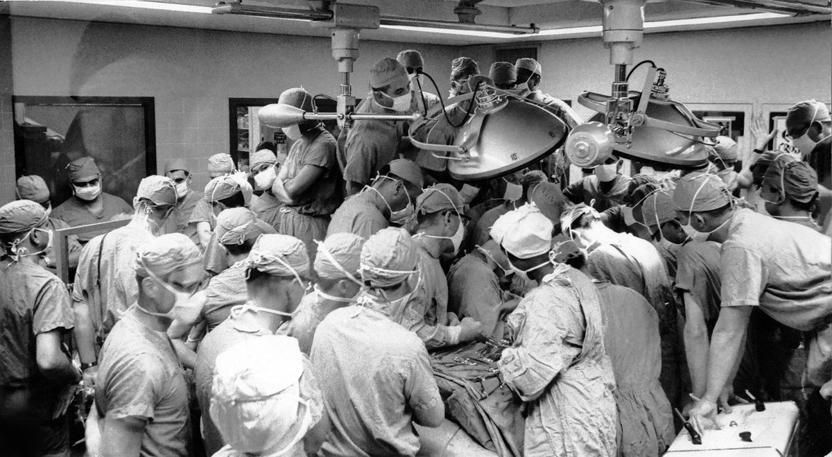 Fred Watson (@fredred7) on Twitter photo This amazing photo of a crowded Texas Heart Institute operating room was taken in 1970 as visitors from all over the world observed Dr Denton Cooley performing a new, cutting-edge coronary artery bypass procedure. This amazing photo of a crowded Texas Heart Institute operating room was taken in 1970 as visitors from all over the world observed Dr Denton Cooley performing a new, cutting-edge coronary artery bypass procedure.
