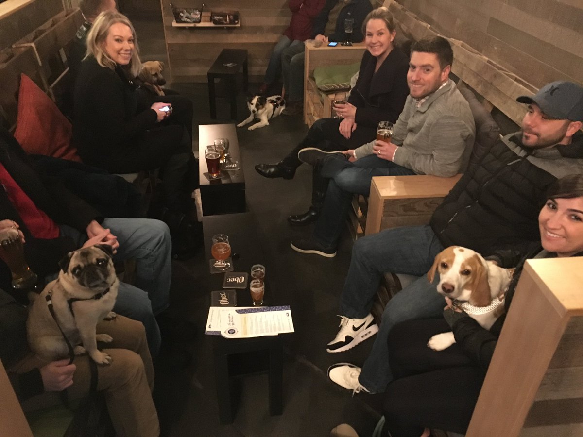 ObecBrewing's tweet photo. When does a Cushy Room full of blankets, beers, and doggos really come in handy? Snowpocalypse weekend! We’re here regular hours this weekend—Come see us! #thecushyroom #seattlesnow #dogsofobec #chillinwithfriends #ballard #ballardbrewed https://t.co/NX2SQYYztW