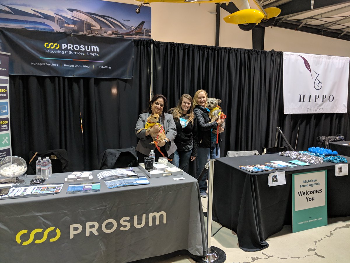 Prosum's tweet photo. We had a fantastic time exhibiting at the YPO Santa Monica Bay Trade Show yesterday at the Museum of Flying! It was especially great to be showing next to a partner, Found Animals Foundation. #MSP #TeamProsum #Tech #YPO @datto https://t.co/8Oo2Ozqdh8