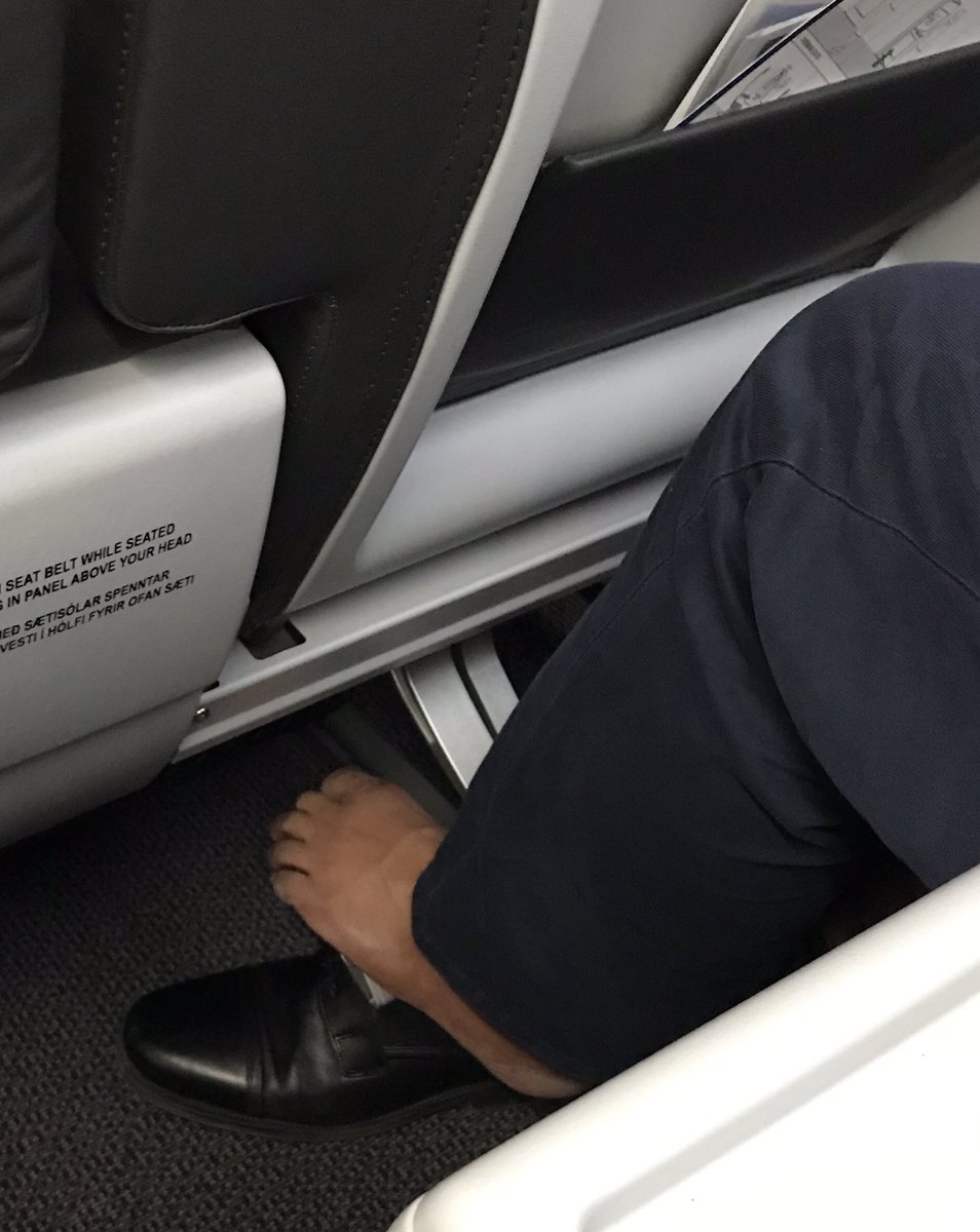 WTF.  We have not even taken off and dude took off his shoes AND socks.  🤮 6 hours of this???? #passengershaming