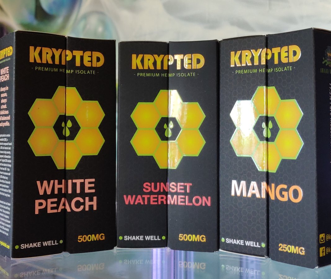 MajorVaping's tweet photo. We're not being cryptic with this message about Krypted e-juice. Check out delicious flavors at https://t.co/uWhZQCDaNi now https://t.co/m8FjEFq4fM #ejuice #eliquid #vaping #vapelife #majorleagueliquid #krypted https://t.co/Hq6U5snsu9