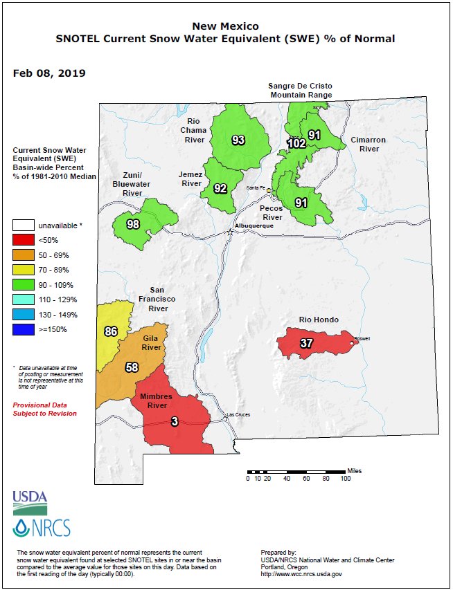 Mimbres New Mexico Map Dave Dubois On Twitter: "Today's Snow Water Equivalent For New Mexico  Basins Range From 102% Of Median In The Sangre De Cristo To 3% In The  Mimbres River Basin. The Upper Rio
