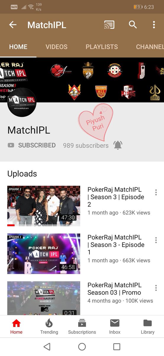 piyushpuri12's tweet photo. @matchIPL All steps done team. Here's my screenshot
#PokerRajMatchIPL #PokerIsASport #MatchIPL #ContestAlert
Subscribe and join in friends https://t.co/2GiMmhQdpS
@Sagar2612 @nikp_05 @Vipss25 https://t.co/l4zykOalAC