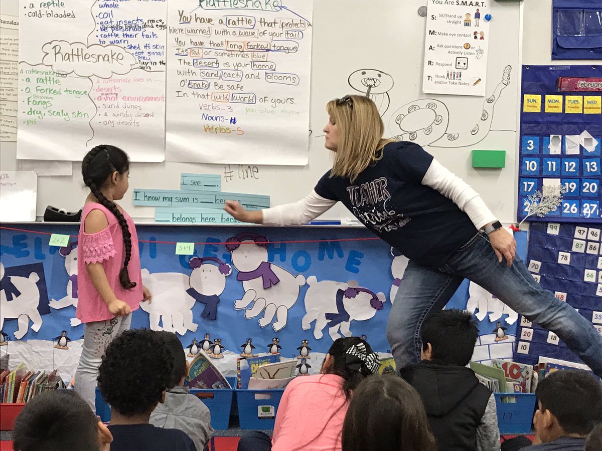 Psustaitaclark's tweet image. . #LRSLOBOS 1st grade teachers practicing their #mathroutines #clotheslinemath
