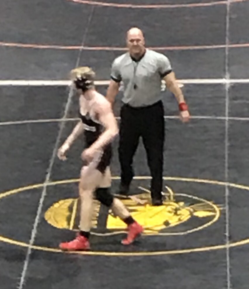 Congrats to Roach for pinning his first opponent!