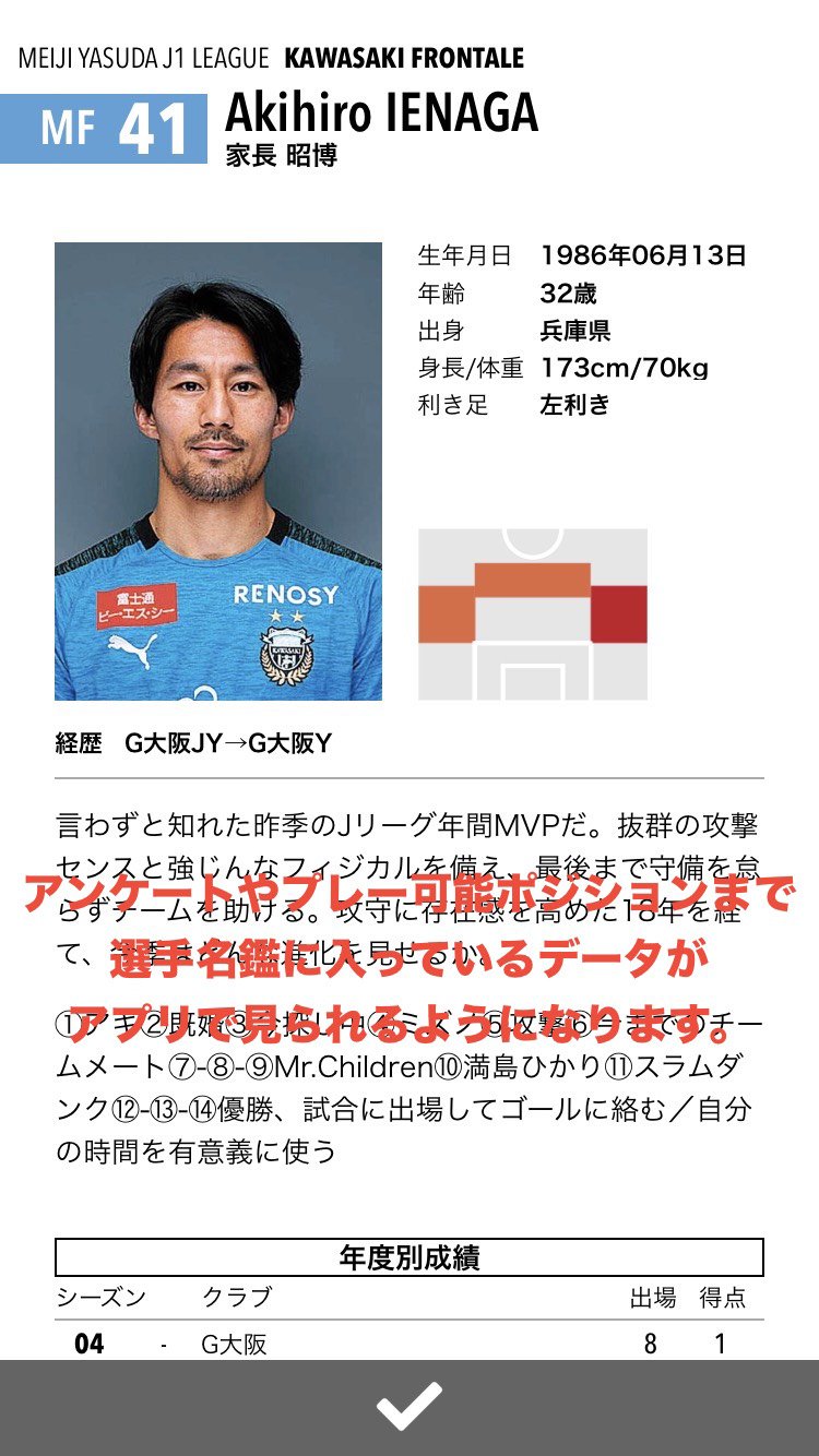 サッカー新聞エルゴラッソ エルゴラjリーグ選手名鑑アプリ 本日2 9発売の Jリーグ選手名鑑19 J1 J2 J3 を買うと スマホアプリ版が使用可能に 検索機能など アプリならではの操作で Jリーグライフを楽しもう 詳細 サッカー新聞エルゴラッソ エルゴラjリーグ選手名鑑アプリ 本日2 9発売の Jリーグ選手名鑑19 J1 J2 J3 を買うと スマホアプリ版が使用可能に 検索機能など アプリならではの操作で Jリーグライフを楽しもう 詳細