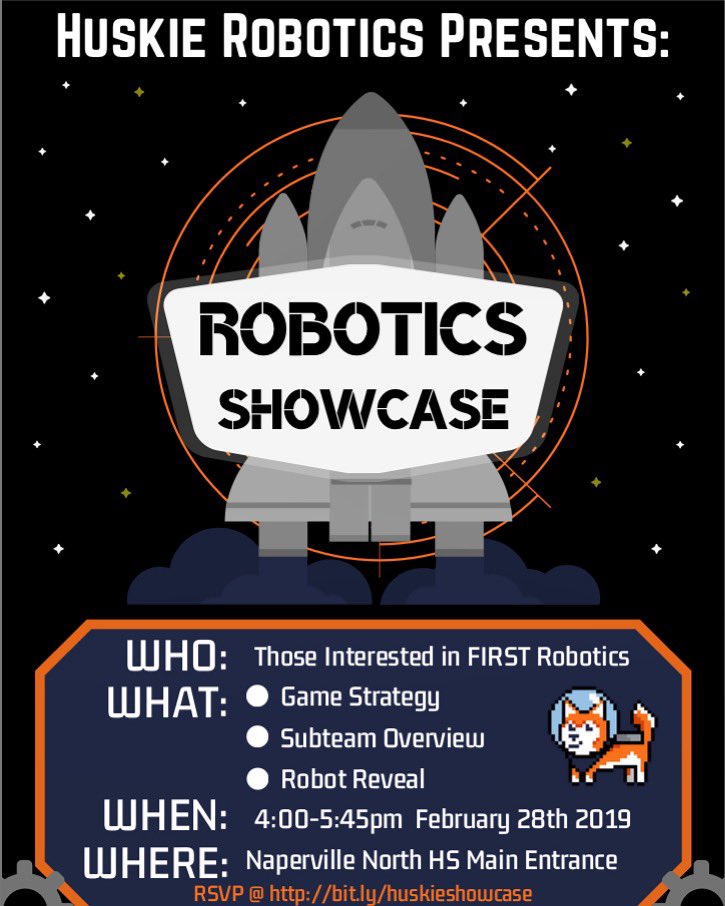 team3061's tweet photo. Calling all future FRC members, as well as students, parents, and teachers that are interested in learning more about FIRST and what we do: come join us for our annual Robotics Showcase on Thursday, February 28th! To sign up, go here: https://t.co/WDyVvFtdb4 https://t.co/TxzngcIgSu