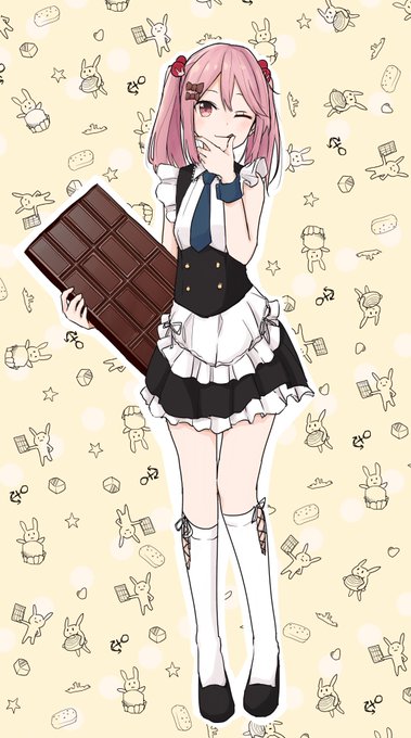 「エプロン 板チョコ」のTwitter画像/イラスト(新着)