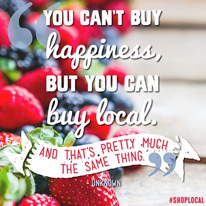 Guerrillagurl's tweet photo. Pledge to buy at least one item on your shopping list from a local business. One small change can have a huge impact! https://t.co/eivvXlAopu