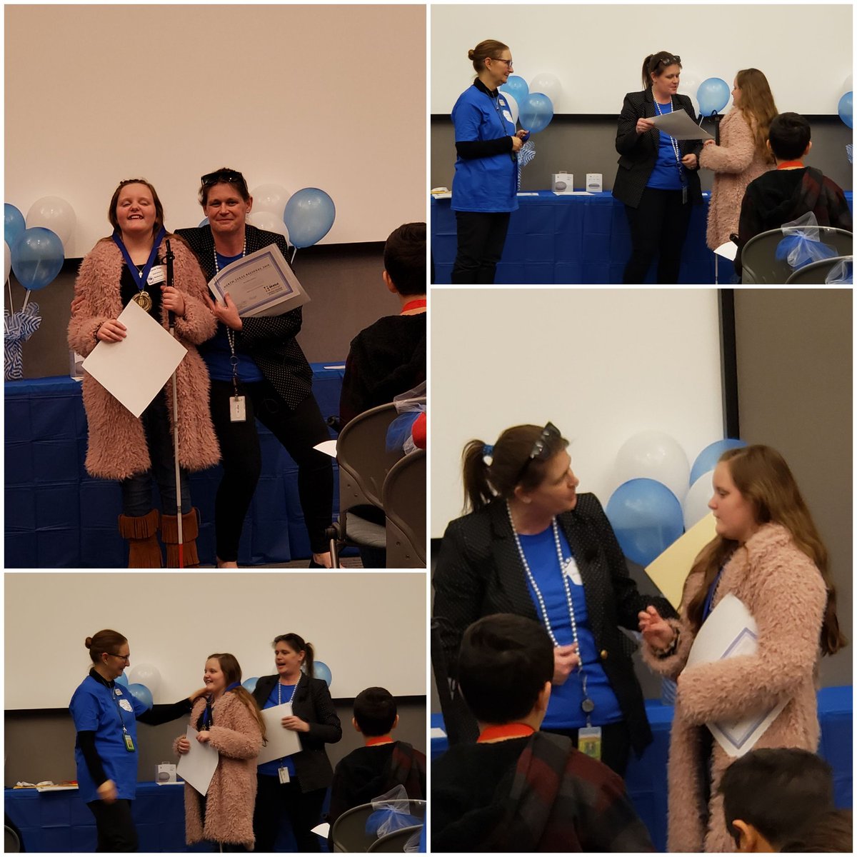ingiasaxton's tweet photo. What an awesome celebration of expertise at the ESC 11 Braille Challenge. Congrats Aubree on your 1st place finish! #brockintermediate #BrockISD https://t.co/Py40DAWBJf