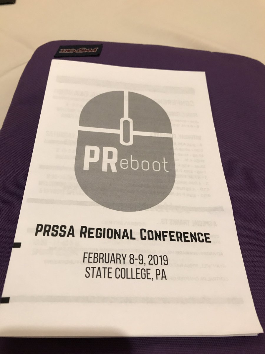 pans_sidechick's tweet photo. Day one is done at the PReboot conference at Penn State! I’m super excited to hear all of the keynote speakers tomorrow and network with people in the PR industry! #publicrelations #prebootprssa #prssa https://t.co/gb3v4UKO2p