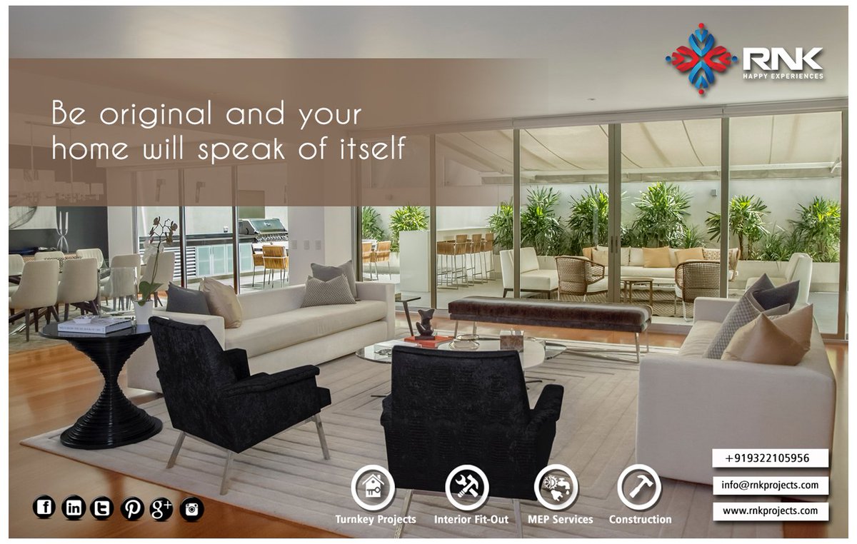rnkprojects's tweet image. #RNKProjects #happyexperiences #creatingreality #construction #architecturalplanning #interiordesign #turnkeyinterio #mepervices #civil #performance #makeinindia
log on to : rnkprojects.com