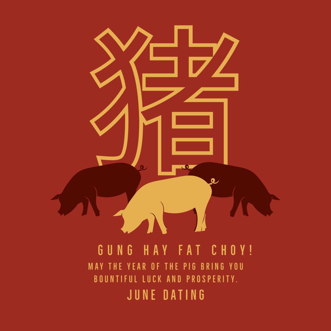 JuneDating's tweet image. Happy New Lunar Year 🎊🐷 #JuneDating