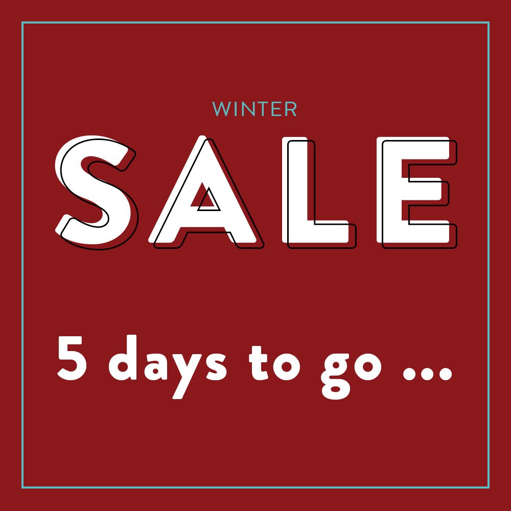 5 days to go, who's getting excited? #sale #wintersale