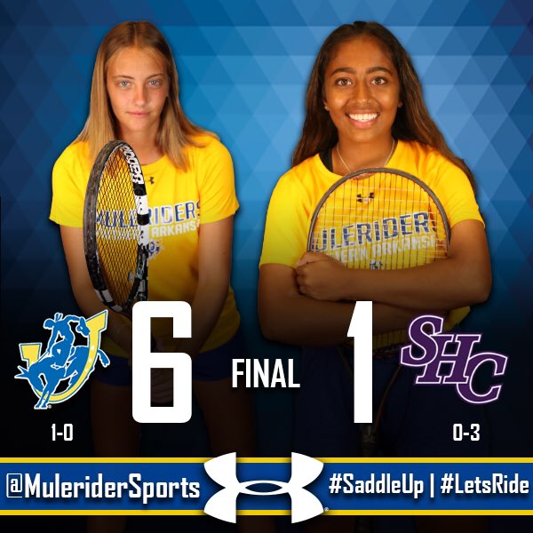 MuleriderSports's tweet image. TEN | TWICE AS NICE‼️In their first action of the 2019 season, the SAU Men’s and Women’s teams both top Spring Hill College 6-1 in Memphis!
.
Both teams are back in action tomorrow morning at 9 a.m. to battle Christian Brothers‼️
.
#GoMuleriders #SaddleUp #LetsRide #WelcomeBack