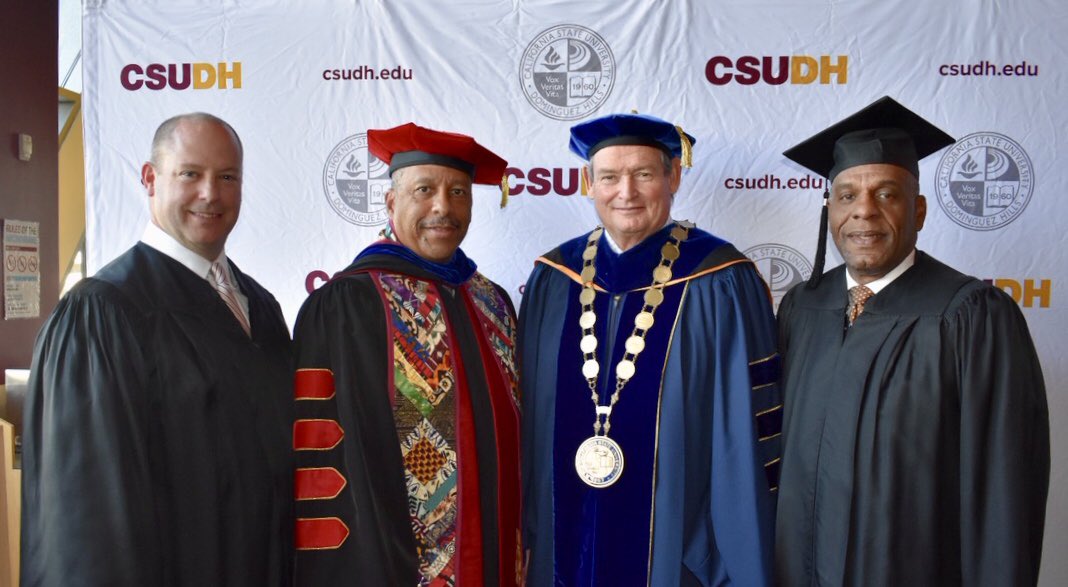 AdamDaySD's tweet photo. #Inspired by #CSUDHPrez Dr. Parham! Humbled to be a part of his official investiture as 11th president of @DominguezHills #CSUTrustees ❤️ #CSUPresidents #CSUSuccess #HigherEducation https://t.co/eCdH5YX9Zm