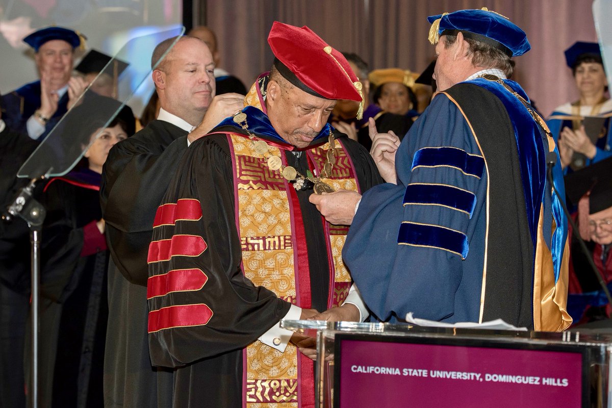 AdamDaySD's tweet photo. #Inspired by #CSUDHPrez Dr. Parham! Humbled to be a part of his official investiture as 11th president of @DominguezHills #CSUTrustees ❤️ #CSUPresidents #CSUSuccess #HigherEducation https://t.co/eCdH5YX9Zm