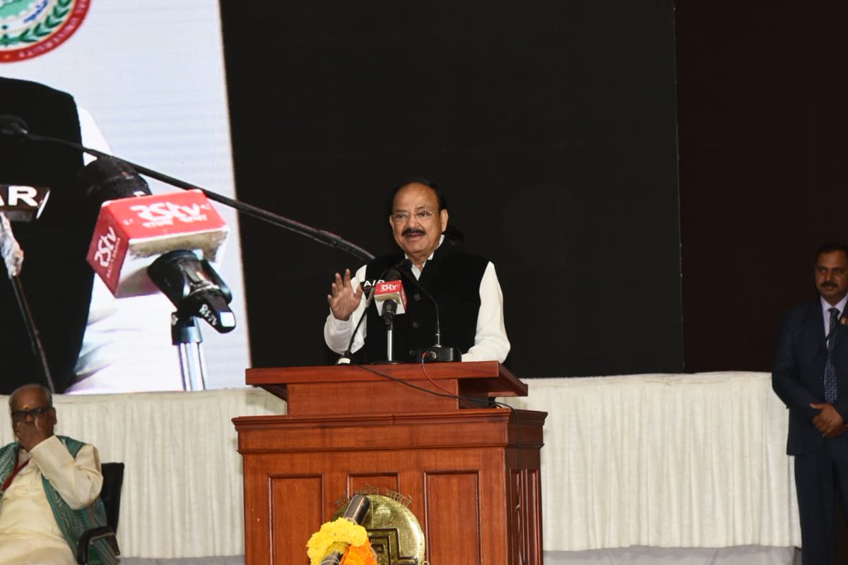 VPIndia's tweet photo. It is high time to think, what development actually means to the humanity at large. The bottom line seems to be improvement in the quality of life, how healthy and happy and how fulfilling and emotionally satisfying are our lives.  #ICDD2019 #DevelopmentDiscourse @EFLU_OFFICIAL https://t.co/GAQtIzvBFD
