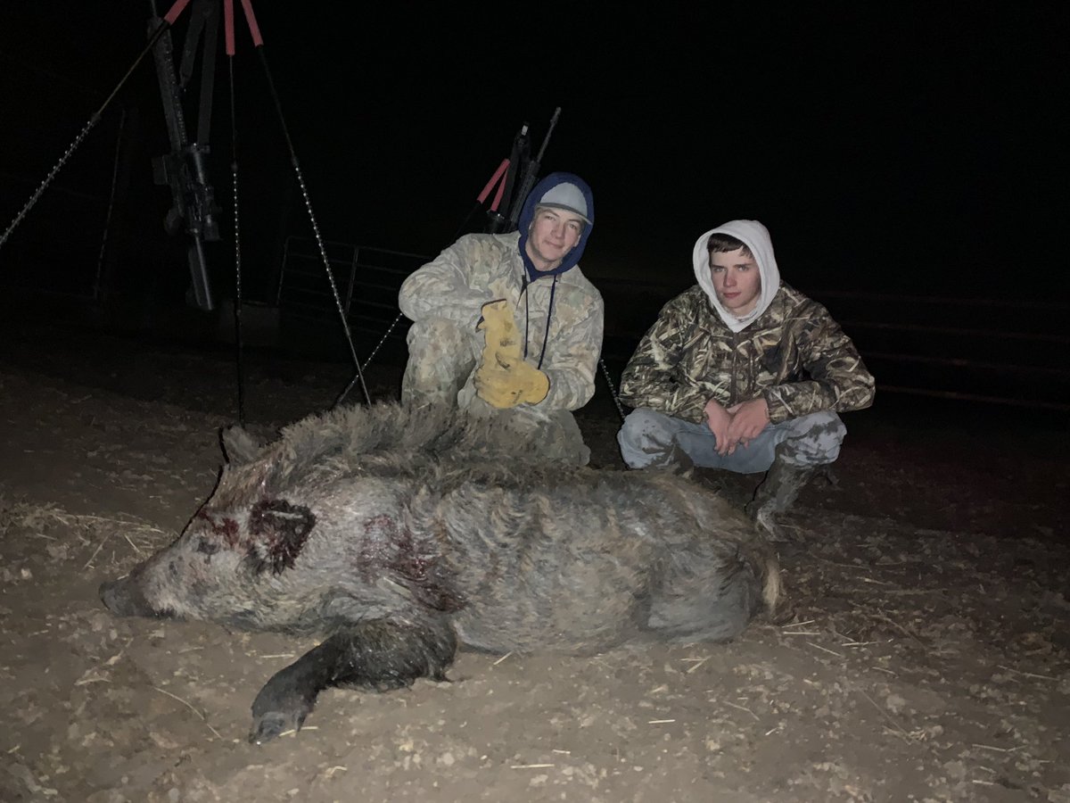 Got it done tonight with the boys and the night vision # b@s guide service