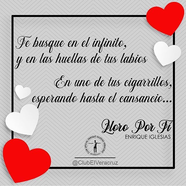 Te busque en el infinito.
Y en las huellas de tus labios.
En uno de tus cigarrillos.
Esperando hasta el cansancio.
Y tu me has hechado al olvido.
Y la suerte se me escapa en un suspiro.
Y tu te me vas de las manos.
Y la vida se me rompe en mil pedazos.
Y… bit.ly/2GhptCD