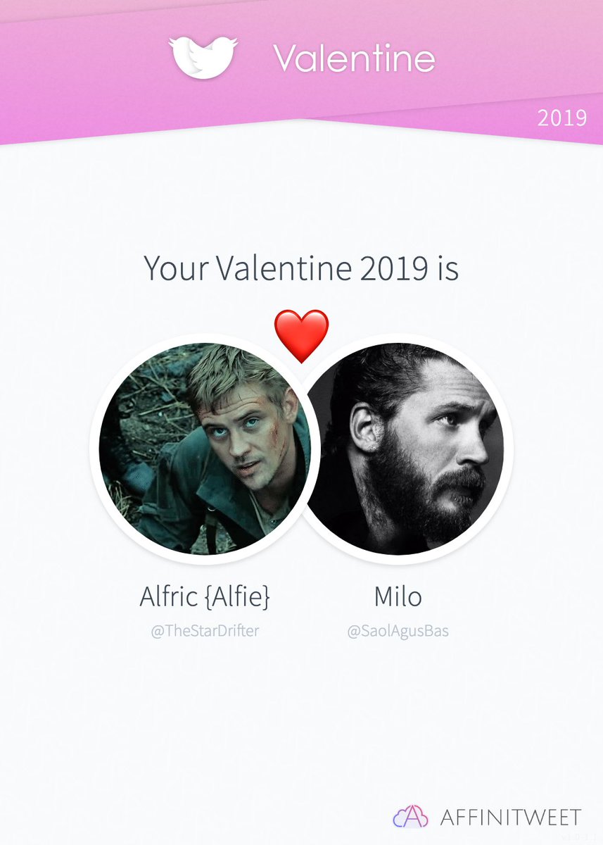 #Affinitweet Valentine
This year you're mine SaolAgusBas! ❤️
And you, whom will be yours?
via affinitweet.com/valentine