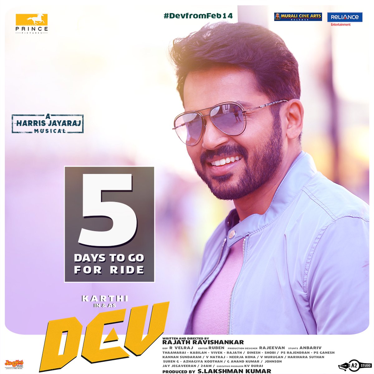 KarthiFansGroup's tweet image. 5 Days To Go #Dev #DevFromFeb14 #DevFDFS

Design:  @a2studoffl ♥️

@Karthi_Offl @Rakulpreet @RajathDir @PrincePictures_